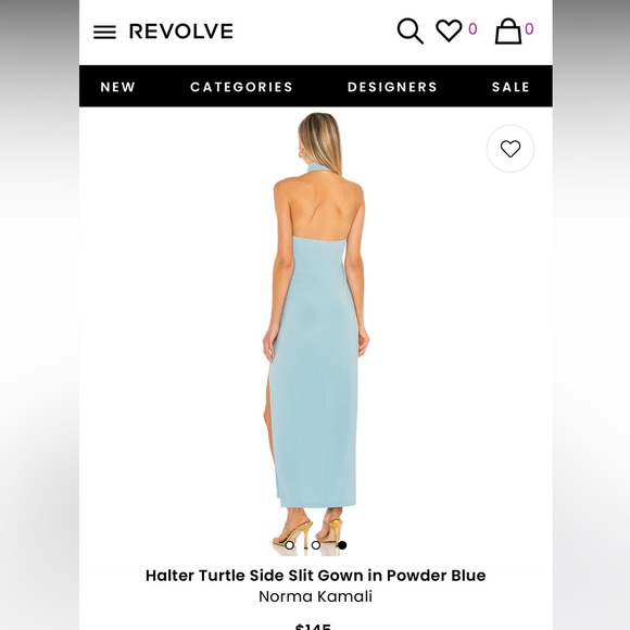 Worn once Norma Kamali size S blue dress - Picture 3 of 4